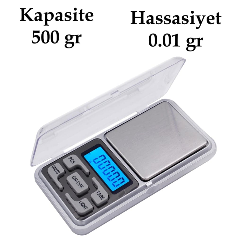 Dijital Hassas Elektronik Kuyumcu Cep Terazisi Tartı 500 gr / 0.1 gr (5492)