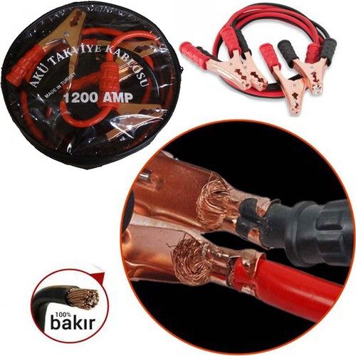 Akü Takviye Kablosu 1200 Amper (Taşıma Çantalı) (5492)