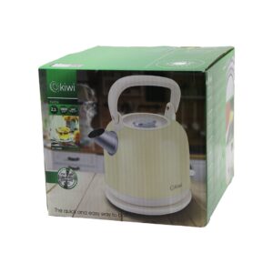 KİWİ KK-3340W KREM NOSTALJİ DEMLİK MODELÇELİK KETTLE SU ISITICI 2.2LT1800W PASLANMAZ ÇELİK GÖVDE- GİZLİ RESİZTANS (5492)