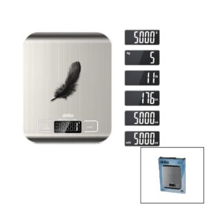 MUTFAK TARTISI TERAZİ İNOX LCD EKRAN 5KG/1GR PİLLİ=2X AAA PİL GR/OZ/ML/IB ÖLÇÜM SKS-4527 (5492)