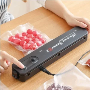 Vacuum Sealer Ev Tipi Vakumlama ve Yapıştırma Makinesi + 10 Adet Vakum Poşeti (5492)